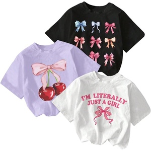 image:imageRoseSeek Girls Bow Cherry Graphic Tees Short Sleeve Crewneck Cute T Shirts Tops for Teens Summer TopsPurple Multicolor