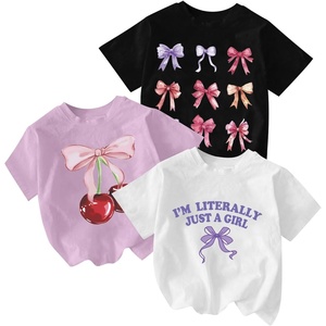 image:imageRoseSeek Girls Bow Cherry Graphic Tees Short Sleeve Crewneck Cute T Shirts Tops for Teens Summer TopsWhite Purple White