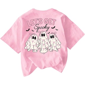 image:imageRoseSeek Girls Bowknot Letter Graphic Tshirt Short Sleeve Crew Neck Cute Summer Tee TopsLight Pink