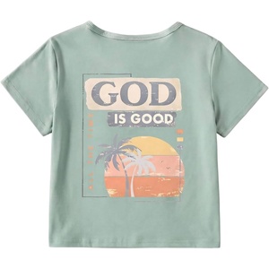 image:imageRoseSeek Girls Bowknot Letter Graphic Tshirt Short Sleeve Crew Neck Cute Summer Tee TopsMedium Mint Green