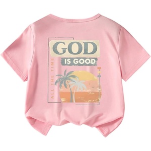 image:imageRoseSeek Girls Bowknot Letter Graphic Tshirt Short Sleeve Crew Neck Cute Summer Tee TopsPink and Beige