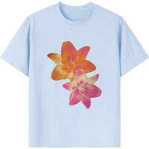 image:imageRoseSeek Girls Cherry Leopard Shirt Short Sleeve Loose Cute Summer T Shirt Trendy Aesthetic Baggy TopsBlue