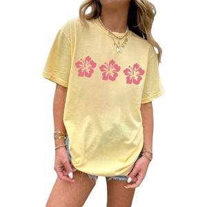 image:imageRoseSeek Girls Cherry Leopard Shirt Short Sleeve Loose Cute Summer T Shirt Trendy Aesthetic Baggy TopsFloral Yellow