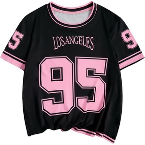 image:imageRoseSeek Girls Cherry Leopard Shirt Short Sleeve Loose Cute Summer T Shirt Trendy Aesthetic Baggy TopsMulticolor Black