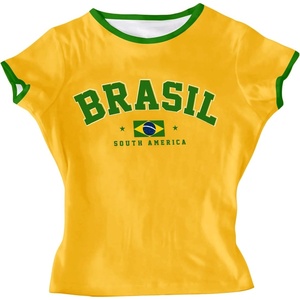 image:imageRoseSeek Girls Floral Graphic Crop Tops Tees Short Sleeve Crewneck Cute Slim Fit T Shirt Summer TopsYellow and Green