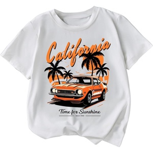 image:imageRoseSeek Girls Graphic Drop Shoulder Star Print Tee Tops Short Sleeve Crew Neck Summer ShirtsWhite and Orange