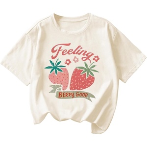 image:imageRoseSeek Girls Graphic Print Tee Shirt Round Neck Short Sleeve T Shirts Summer Cute Trendy TopsCute White