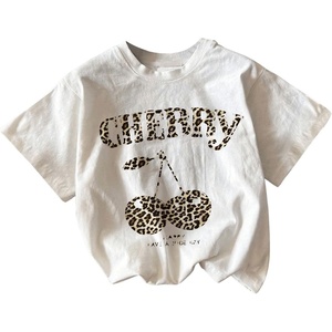 image:imageRoseSeek Girls Graphic Print Tee Shirt Round Neck Short Sleeve T Shirts Summer Cute Trendy TopsLeopard White