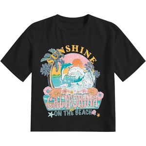 image:imageRoseSeek Girls Graphic Print Tee Shirt Round Neck Short Sleeve T Shirts Summer Cute Trendy TopsLetter Black