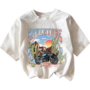 image:imageRoseSeek Girls Graphic Print Tee Shirt Round Neck Short Sleeve T Shirts Summer Cute Trendy TopsMotorcycle White