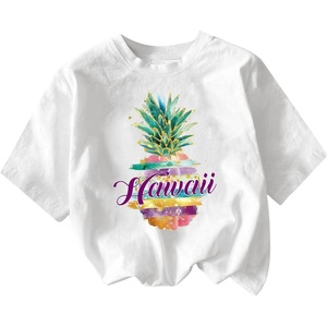 image:imageRoseSeek Girls Graphic Print Tee Shirt Round Neck Short Sleeve T Shirts Summer Cute Trendy TopsPineapple White