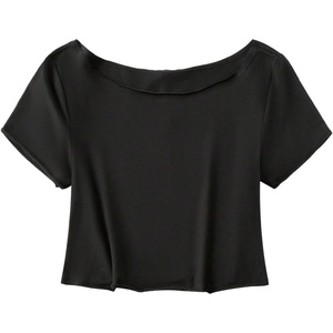 image:imageRoseSeek Girls Graphic Tees Off The Shoulder Tops Short Sleeve Jersey Shirts Y2K Crop TopsBlack