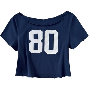 image:imageRoseSeek Girls Graphic Tees Off The Shoulder Tops Short Sleeve Jersey Shirts Y2K Crop TopsRoyal Blue