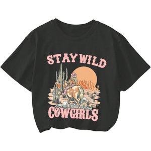 image:imageRoseSeek Girls Graphic Tees Short Sleeve Bow Print Tee Tops Crew Neck Drop Shoulder Casual Summer T ShirtsDark Grey