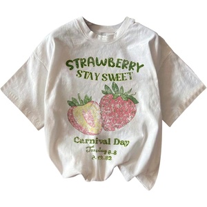 image:imageRoseSeek Girls Graphic Tees Short Sleeve Bow Print Tee Tops Crew Neck Drop Shoulder Casual Summer T ShirtsWhite Graphic