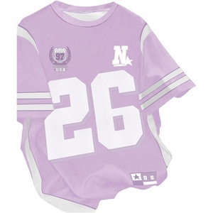 image:imageRoseSeek Girls Jersey Shirts Color Block Number Graphic Tees Short Sleeve Crew Neck Sports T ShirtMauve Purple