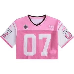 image:imageRoseSeek Girls Jersey Shirts Number Graphic Tees Half Sleeve Hip Hop Y2k Crop Tops Football JerseyWatermelon Pink