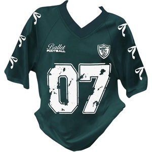 image:imageRoseSeek Girls Jersey Y2K Oversized Graphic Number Print Tops V Neck Short Sleeve T Shirt Hip Pop Tee StreetwearGreen