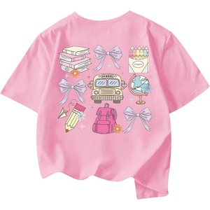 image:imageRoseSeek Girls Letter Animal Graphic Tees Short Sleeve Crewneck T Shirts Oversized Vacation Summer TopsLetter Pink