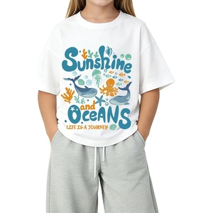 image:imageRoseSeek Girls Letter Animal Graphic Tees Short Sleeve Crewneck T Shirts Oversized Vacation Summer TopsLetter White