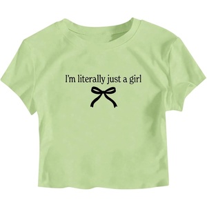 image:imageRoseSeek Girls Letter Bow Graphic Tees Short Sleeve Crewneck Cute Shirts for Teen Girls TrendyBlack and Green