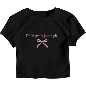 image:imageRoseSeek Girls Letter Bow Graphic Tees Short Sleeve Crewneck Cute Shirts for Teen Girls TrendyBow Knot Black