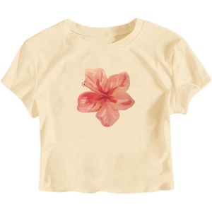 image:imageRoseSeek Girls Letter Bow Graphic Tees Short Sleeve Crewneck Cute Shirts for Teen Girls TrendyFloral Apricot