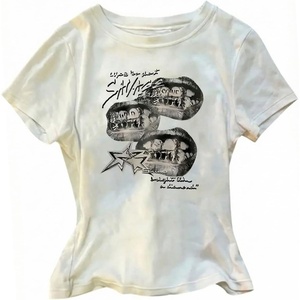image:imageRoseSeek Girls Number Graphic Tees Camo Print Short Sleeve Casual Summer T ShirtsPrint White