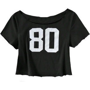 image:imageRoseSeek Girls Number Graphic Tees Y2k Short Sleeve Scoop Neck Summer Crop T ShirtsBlack