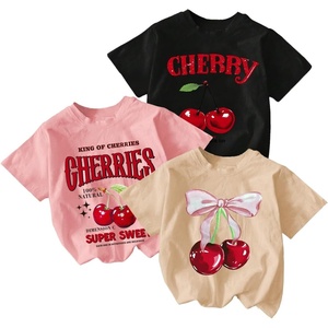 image:imageRoseSeek Girls Shirts 3 Packs Star Butterfly Graphic Tees Crew Neck Short Sleeve T Shirt Casual TopsBeige Pink Black