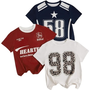 image:imageRoseSeek Girls Shirts 3 Packs Star Butterfly Graphic Tees Crew Neck Short Sleeve T Shirt Casual TopsRed Blue White
