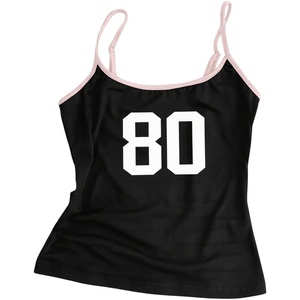 image:imageRoseSeek Girls Sleeveless Jersey Shirts Number Graphic Camisole Tops Workout Sports Y2K TopBlack