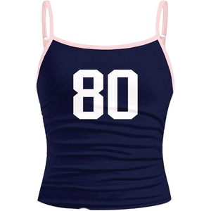 image:imageRoseSeek Girls Sleeveless Jersey Shirts Number Graphic Camisole Tops Workout Sports Y2K TopBlue