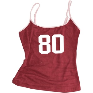image:imageRoseSeek Girls Sleeveless Jersey Shirts Number Graphic Camisole Tops Workout Sports Y2K TopBurgundy