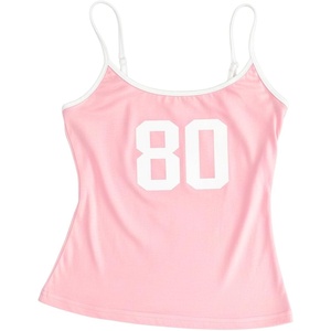image:imageRoseSeek Girls Sleeveless Jersey Shirts Number Graphic Camisole Tops Workout Sports Y2K TopNumber Pink