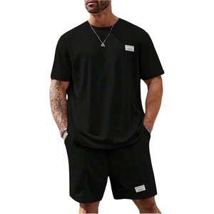 image:imageRoseSeek Mens Big and Tall Shorts Set Short Sleeve T Shirt and Track Shorts Clothing Set 2 Piece OutfitsBlack