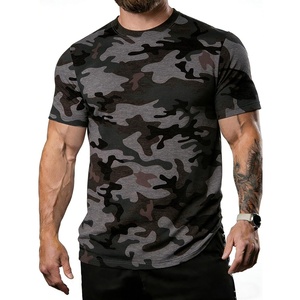 image:imageRoseSeek Mens Camouflage T Shirts Short Sleeve Crew Neck Camo Summer Tee Tops Hunting Outdoor ClothesLight Green