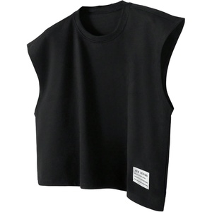 image:imageRoseSeek Mens Cap Sleeve Graphic Tees Crewneck Summer T Shirts Crop Tops StreetwearSolid Black