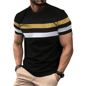 image:imageRoseSeek Mens Color Block Short Sleeve Tee Shirts Casual Crewneck T Shirt Trendy Summer TopsBlack