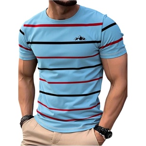 image:imageRoseSeek Mens Color Block Short Sleeve Tee Shirts Casual Crewneck T Shirt Trendy Summer TopsBlue Red