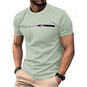 image:imageRoseSeek Mens Color Block Short Sleeve Tee Shirts Casual Crewneck T Shirt Trendy Summer TopsLight Green