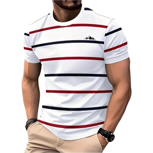 image:imageRoseSeek Mens Color Block Short Sleeve Tee Shirts Casual Crewneck T Shirt Trendy Summer TopsWhite and Red
