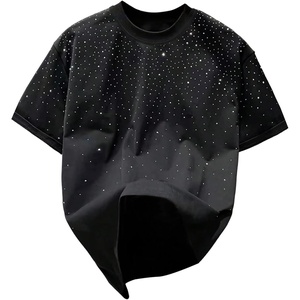image:imageRoseSeek Mens Rhinestone T Shirts Glitter Crewneck Short Sleeve Casual Summer Tops Tee ShirtBlack