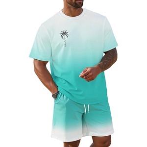image:imageRoseSeek Mens Short Sets 2 Piece Outfits Tropical Graphic Tees and Shorts Sets Beach Vacation OutfitsMint Green