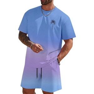 image:imageRoseSeek Mens Short Sets 2 Piece Outfits Tropical Graphic Tees and Shorts Sets Beach Vacation OutfitsPurple and Blue