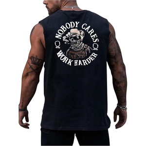 image:imageRoseSeek Mens Skull Graphic Summer Tank Tops Crew Neck Gym Workout Funny Sleeveless Tee Shirts for MensBlack