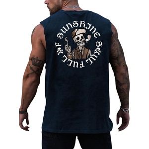 image:imageRoseSeek Mens Skull Graphic Summer Tank Tops Crew Neck Gym Workout Funny Sleeveless Tee Shirts for MensDeep Royal Blue