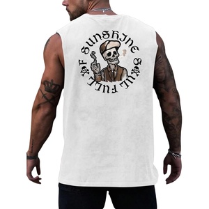 image:imageRoseSeek Mens Skull Graphic Summer Tank Tops Crew Neck Gym Workout Funny Sleeveless Tee Shirts for MensPure White
