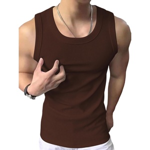 image:imageRoseSeek Mens Summer Tank Tops Sleeveless Undershirts Tank Basic Workout Gym Muscle ShirtsCoffee Brown