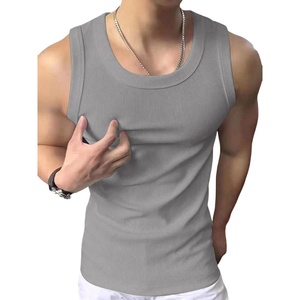image:imageRoseSeek Mens Summer Tank Tops Sleeveless Undershirts Tank Basic Workout Gym Muscle ShirtsLight Grey